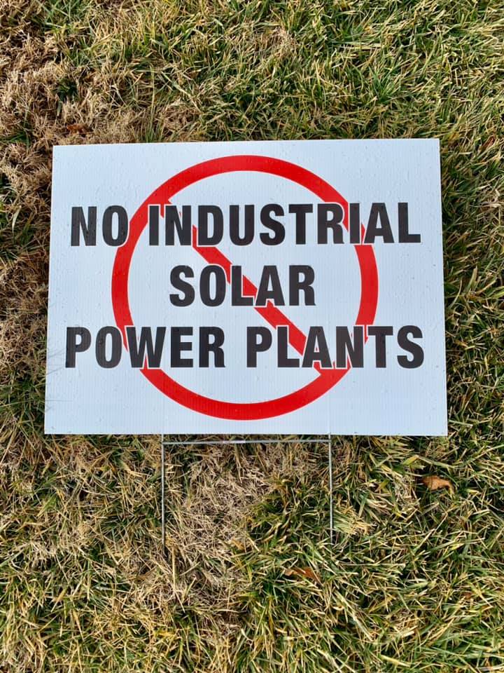 no industrial solar power plants signs